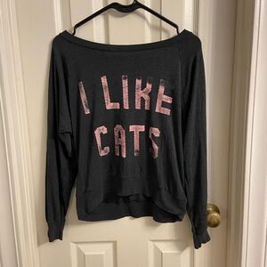 American Apparel Women’s small -I Like Cats shirt